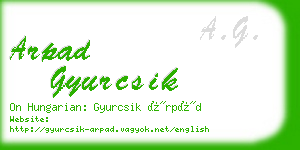 arpad gyurcsik business card